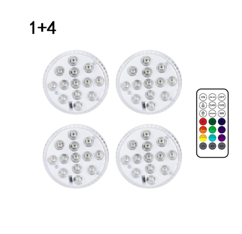 Remote-Controlled Underwater LED Light – RGB Multicolor Pool and Pond Lighting for Bathrooms