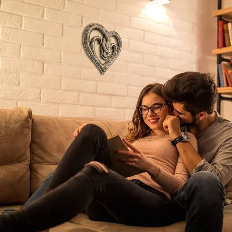 Handcrafted Heart-Shaped Wooden Wall Art