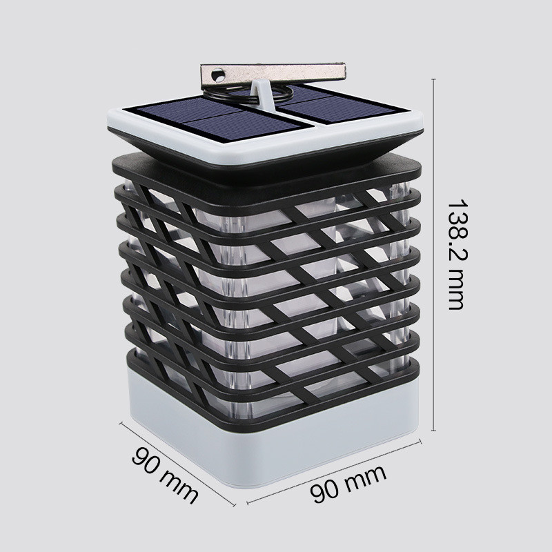 Solar LED Garden Lantern with Grooved Pattern – Stylish Outdoor Lighting for Garden and Patio