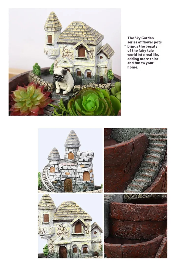 Mini Bonsai Plant Pot – Decorative Succulent Container for Micro Gardens and Landscapes