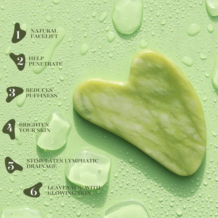 Radiant Skin Gua Sha & Jade Roller Set | For Glowing Skin and Relaxation