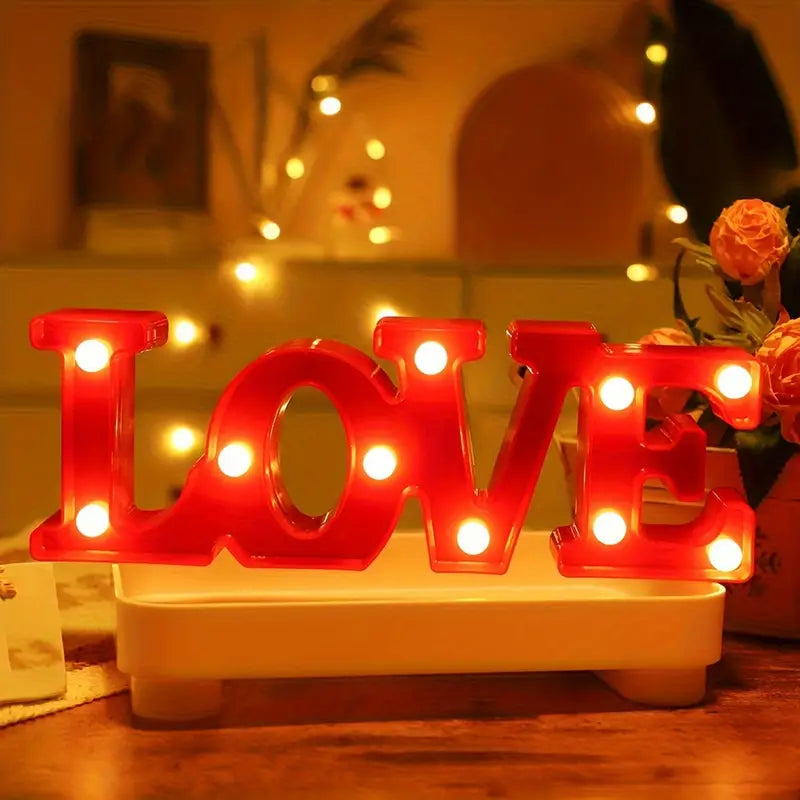 Illuminated PLED Letters, Numbers, and Symbols – Warm White Light Decorations for Parties and Home