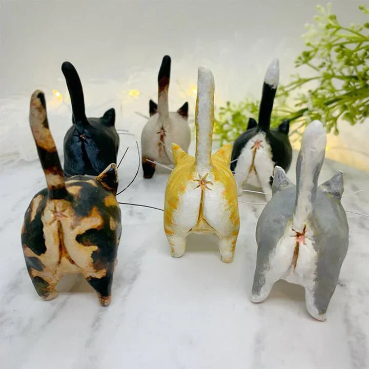 Handcrafted Whimsical Cat Ornament