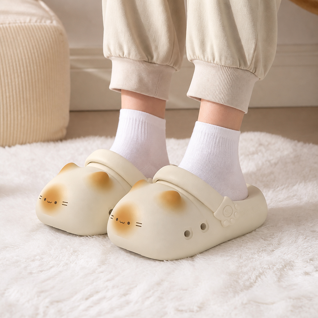 KittyCloud Comfort Clogs – Ultra-Soft Cat Slippers