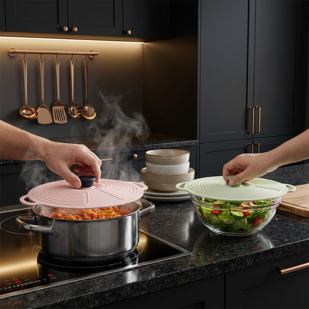 Universal Silicone Pot Cover for Fresh Keeping and Cooking Protection