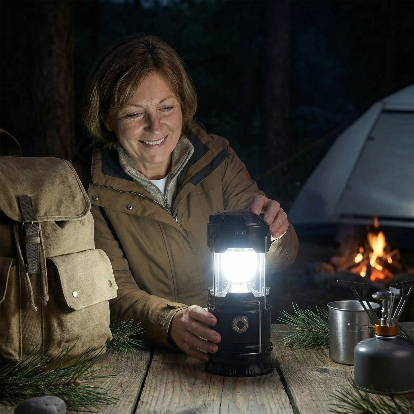 Rechargeable Solar Lantern with USB β Portable LED Light for Outdoor and Emergencies