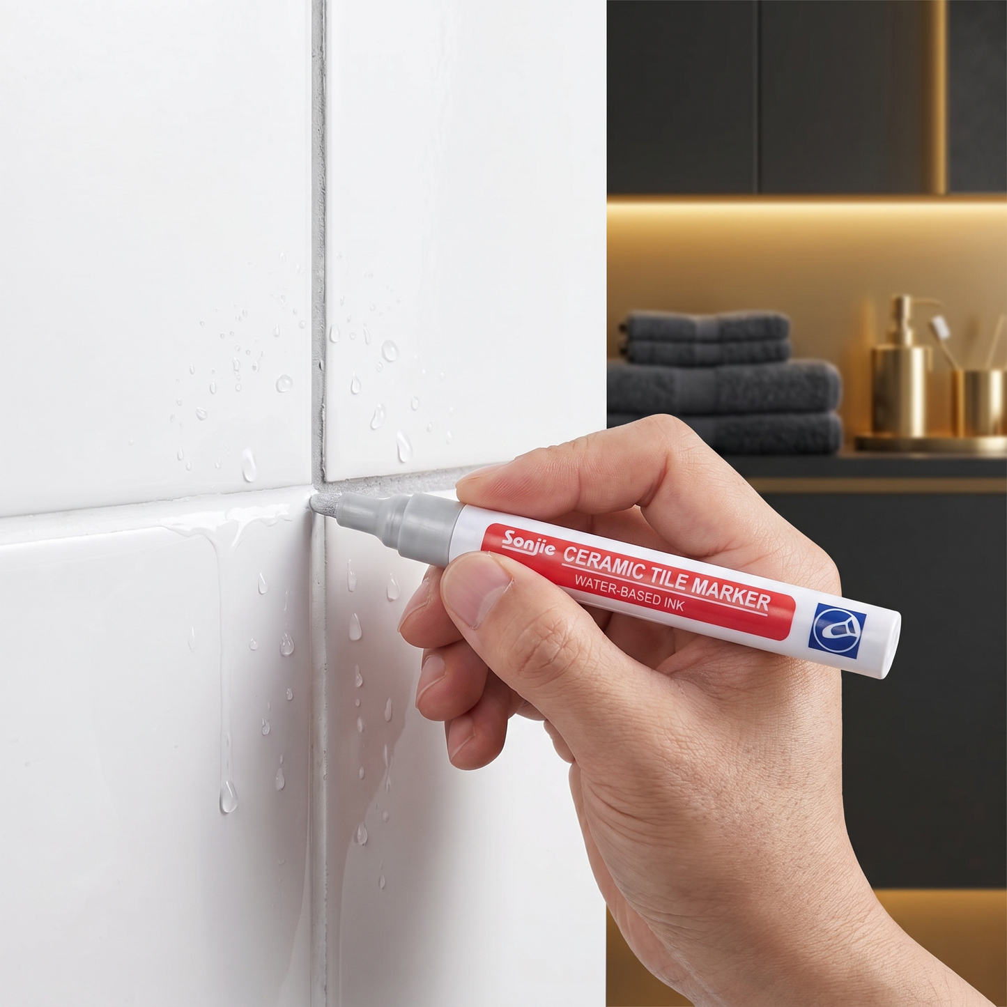 Anti-mold & waterproof grout pen for tiles