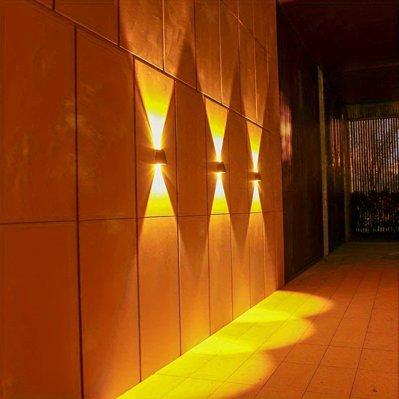 Modern Led Outdoor Wall Light with Up & Down Light - Waterproof Wall Light for House Facades and Entrance Areas