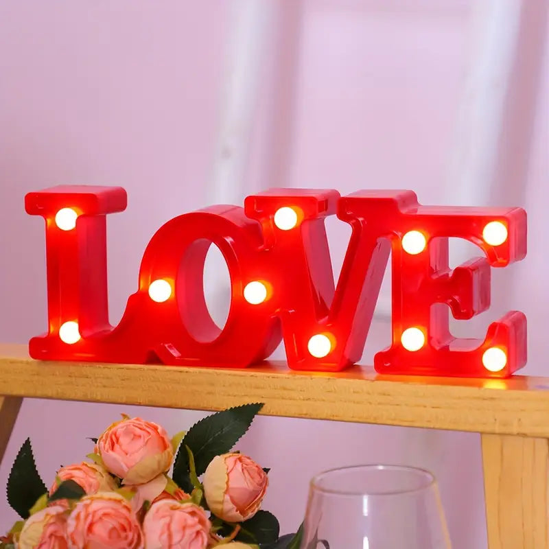 Illuminated PLED Letters, Numbers, and Symbols – Warm White Light Decorations for Parties and Home