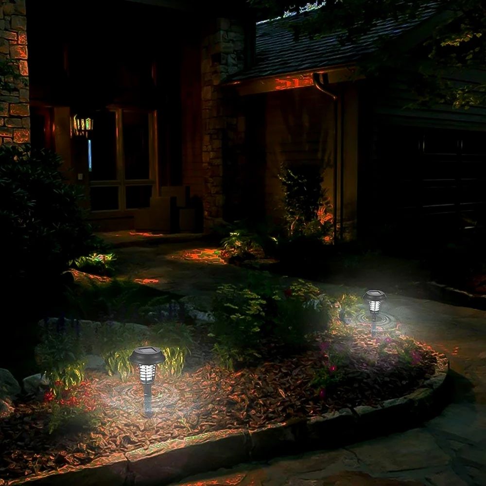 Solar Mosquito Killer Lamp with LED Light – Waterproof Insect Trap and UV Mosquito Repellent for Garden