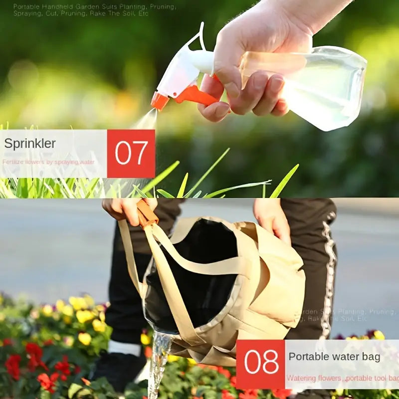 10-Piece Gardening Kit with Storage Bag – Complete Tool Set for Yard Maintenance