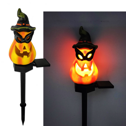 Solar Halloween Lights – LED Garden Lights with Pumpkin and Witch Motifs for Outdoor Decoration