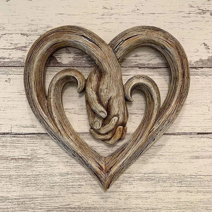 Handcrafted Heart-Shaped Wooden Wall Art
