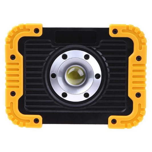 Rechargeable LED Floodlight for Construction - Portable Work Light with USB and Durable Cover