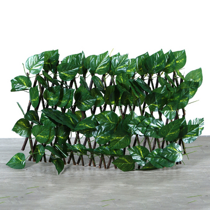 Expandable Ivy Garden Fence – Artificial Privacy Screen for Outdoor Spaces and Patios