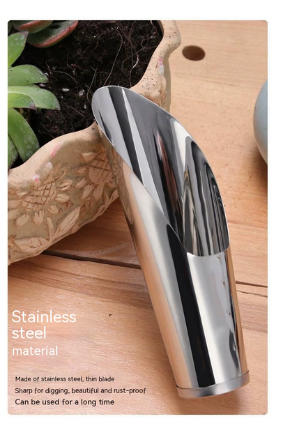 Durable Stainless Steel Planting Shovel – Strong Gardening Tool for Soil and Pots
