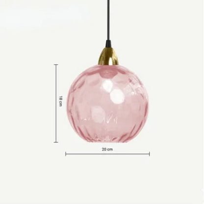 Round Glass Pendant Light