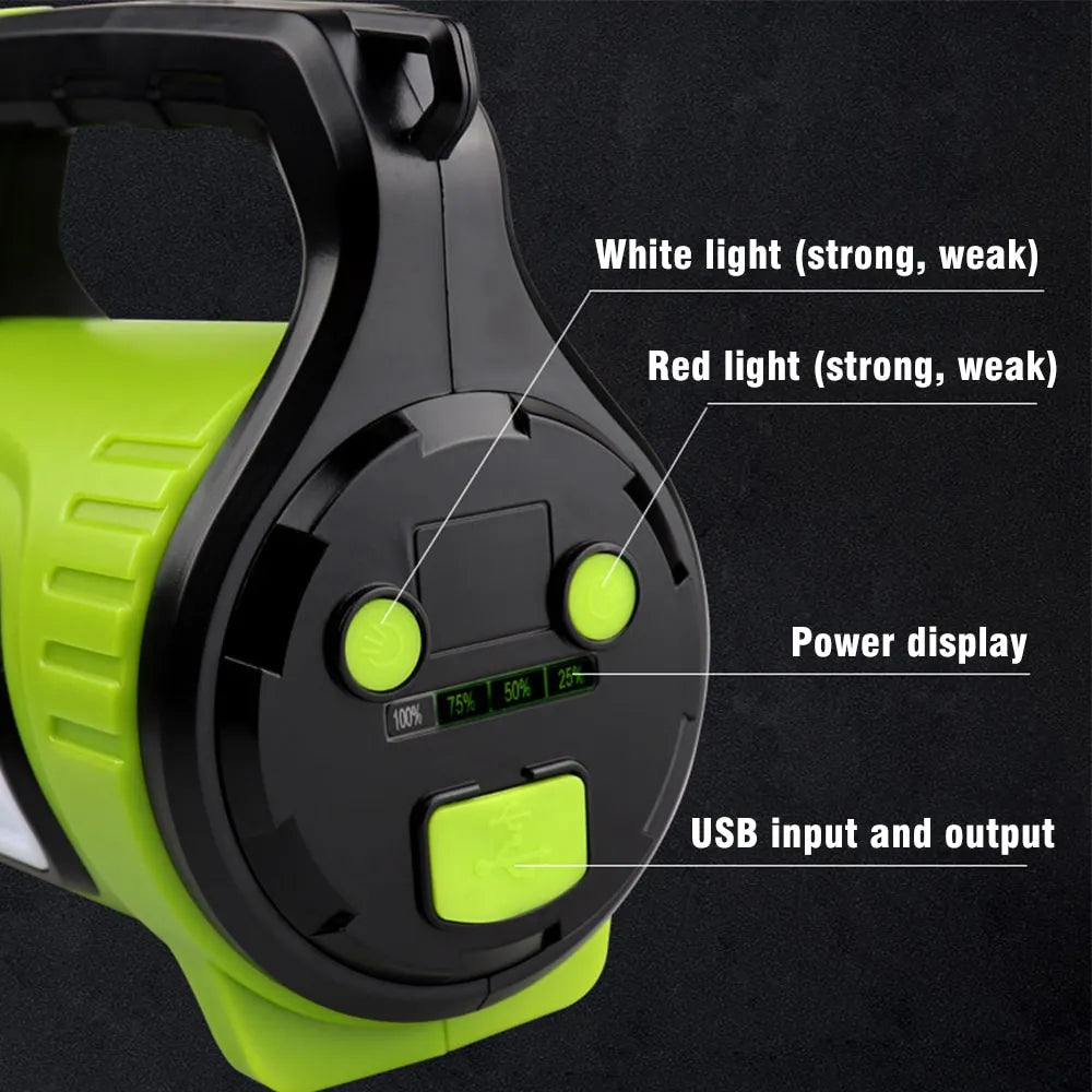 LED Dual-Sided Torch – Waterproof Work Lamp for Outdoor Activities and Emergencies