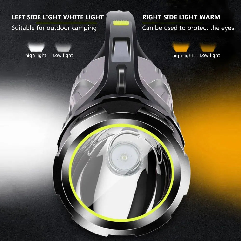 LED Dual-Sided Torch – Waterproof Work Lamp for Outdoor Activities and Emergencies