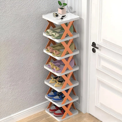 Space-Saving Multifunctional Foldable Shoe Rack