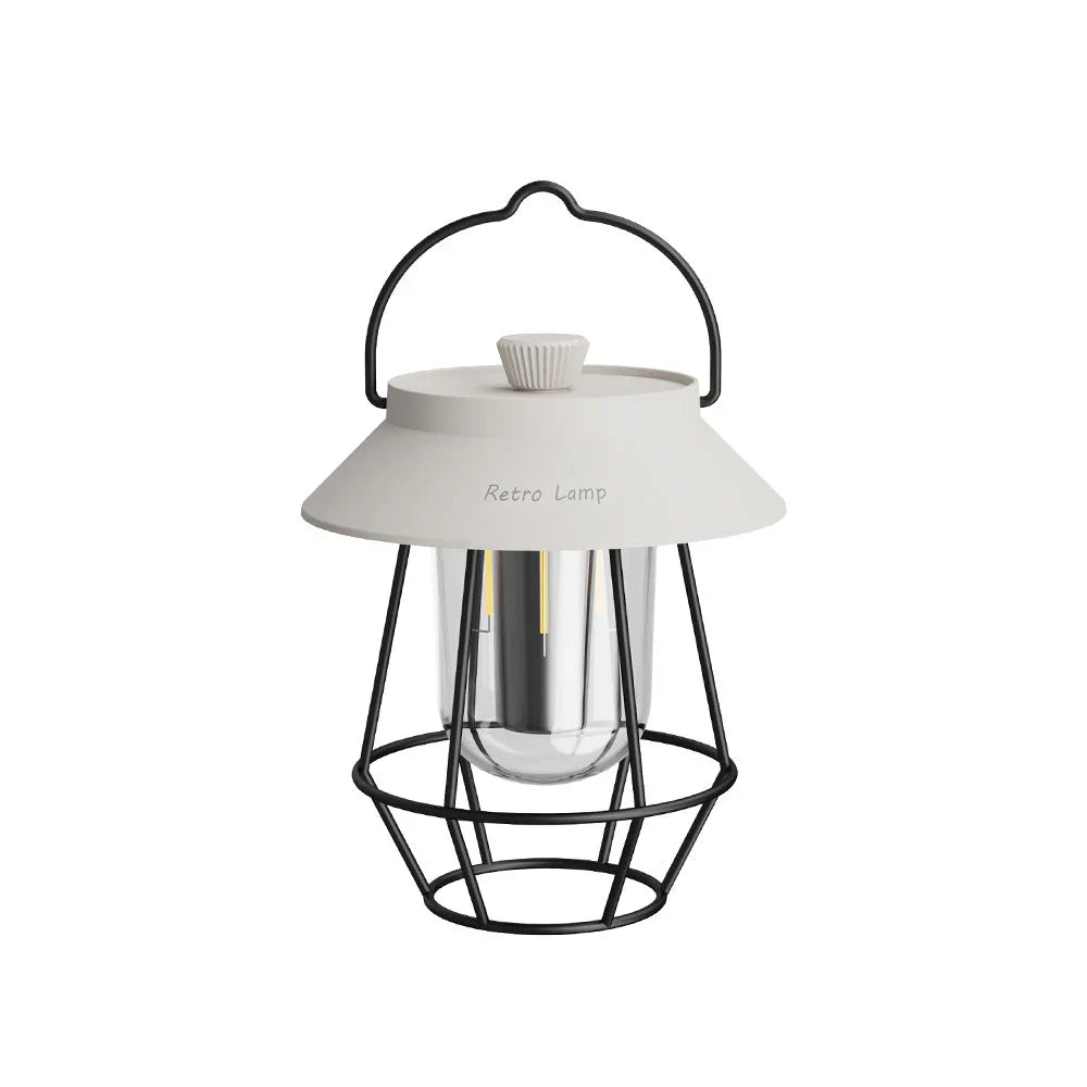Retro LED Camping Lantern – Portable Light for Indoor and Outdoor Use