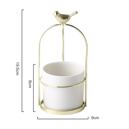 Decorative Bird-Themed Flower Pots for Elegant Home and Garden Display