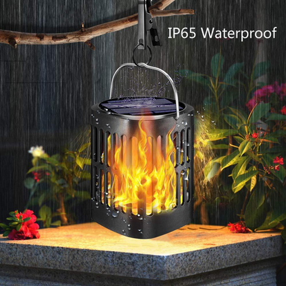 Solar LED Flame Light – Decorative Hanging Lantern for Garden and Patio Outdoor Illumination