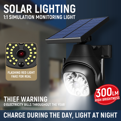 Solar LED Security Light with Motion Sensor and Fake Camera