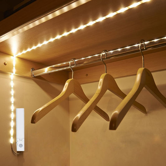 Flexible LED Light Strip with Remote – 2 Meter Decorative Lighting for Shelves and Cabinets