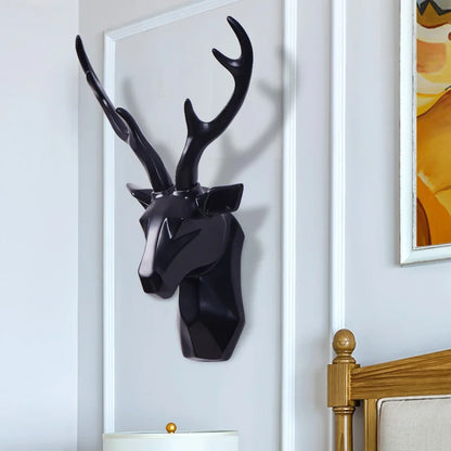 3D Gold Deer Head Wall Art for a Luxe Ambiance