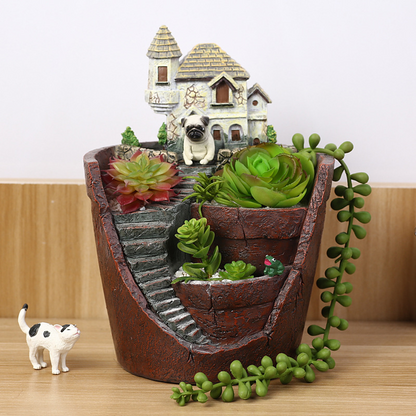 Mini Bonsai Plant Pot – Decorative Succulent Container for Micro Gardens and Landscapes
