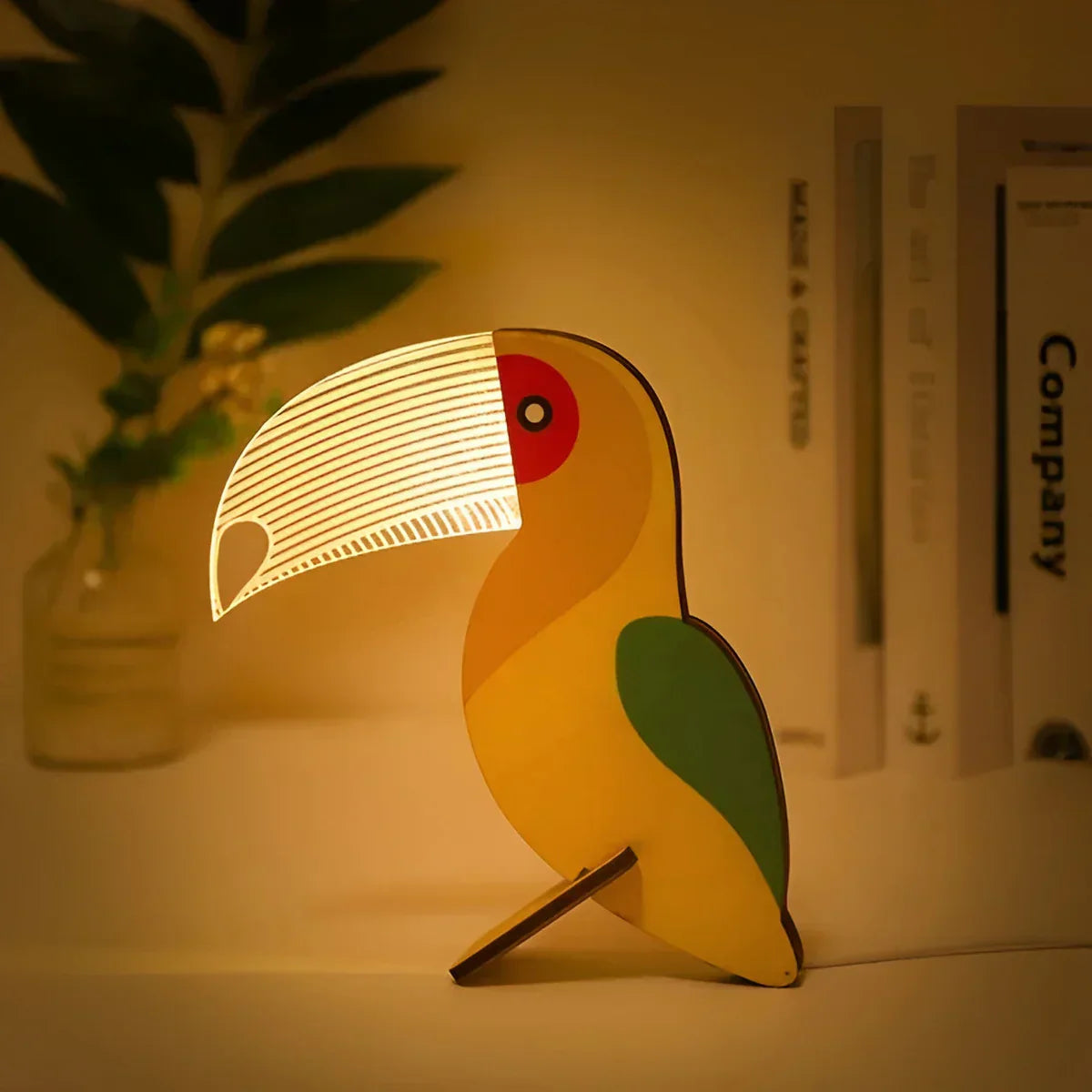 Light Table Animals Wooden Animal-Themed LED Table Lamp – Havenhome