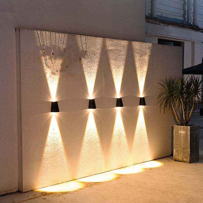 Modern Led Outdoor Wall Light with Up & Down Light - Waterproof Wall Light for House Facades and Entrance Areas
