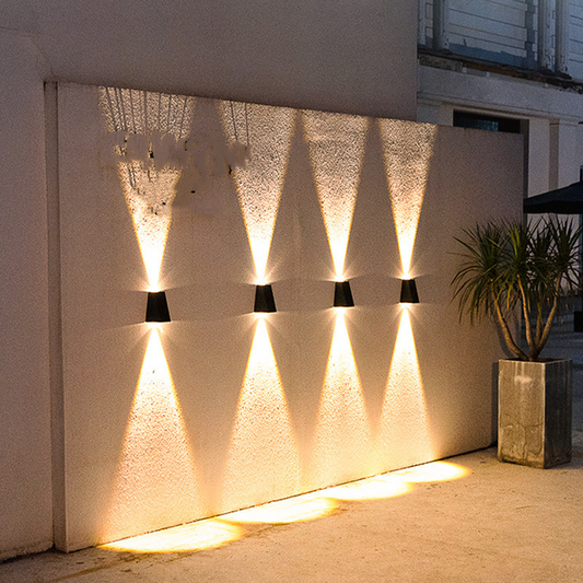 Modern Led Outdoor Wall Light with Up & Down Light - Waterproof Wall Light for House Facades and Entrance Areas