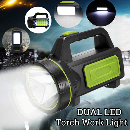 LED Work Torch with Side Light – Portable Camping and Emergency Lamp