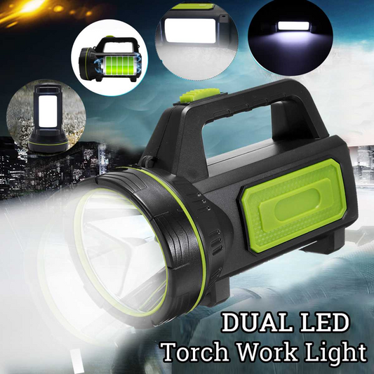 LED Work Torch with Side Light – Portable Camping and Emergency Lamp