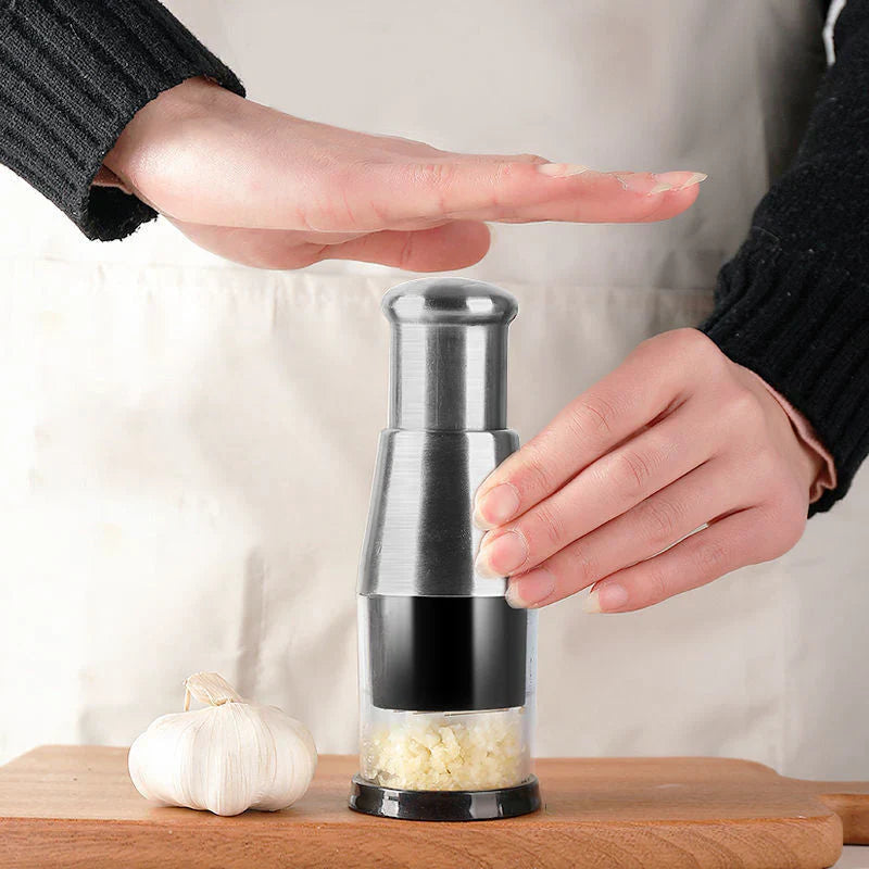 Stainless Steel Multifunctional Garlic and Vegetable Chopper - Effortless Quick Cutting Tool