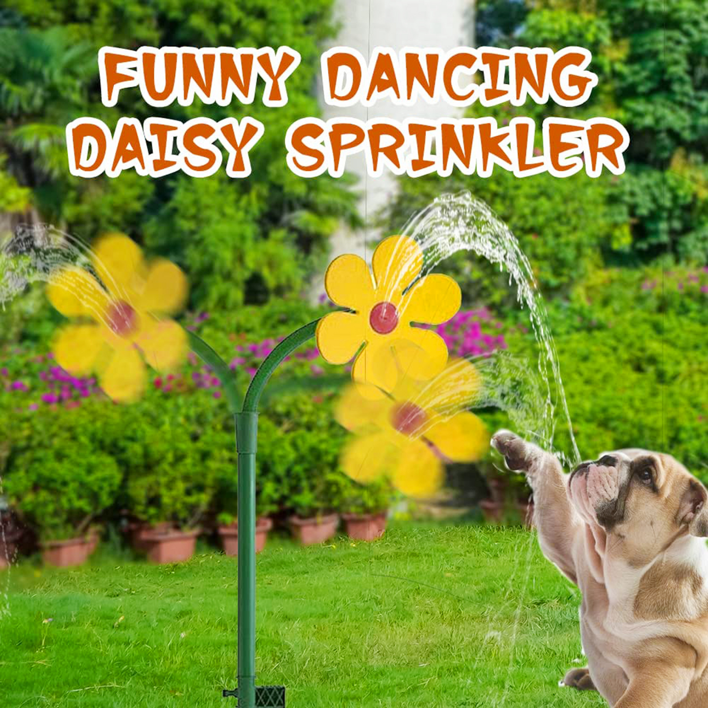 Interactive Daisy Lawn Sprinkler – Fun Watering Toy for Garden and Pets
