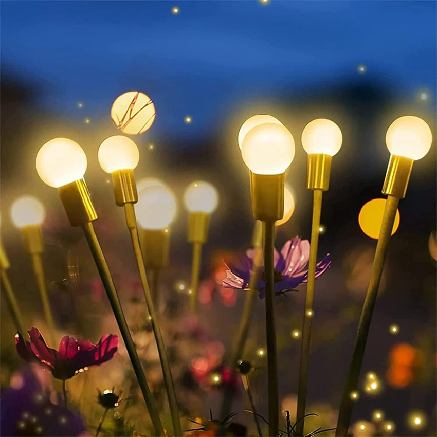 Solar LED Garden Lights with Adjustable Spheres – Waterproof Outdoor Lighting for Flower Beds and Walkways
