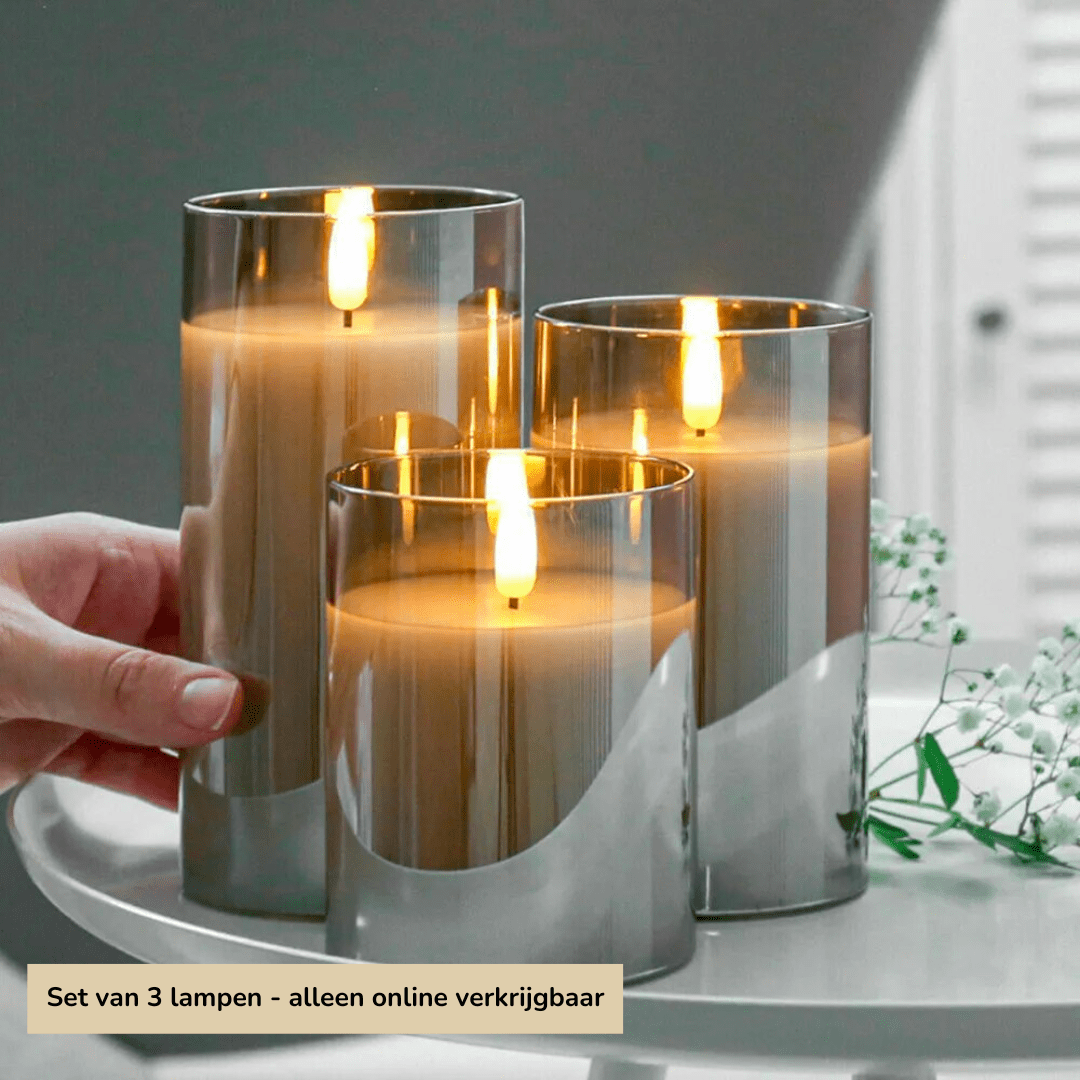 Realistic Flickering LED Candles with Wax Design