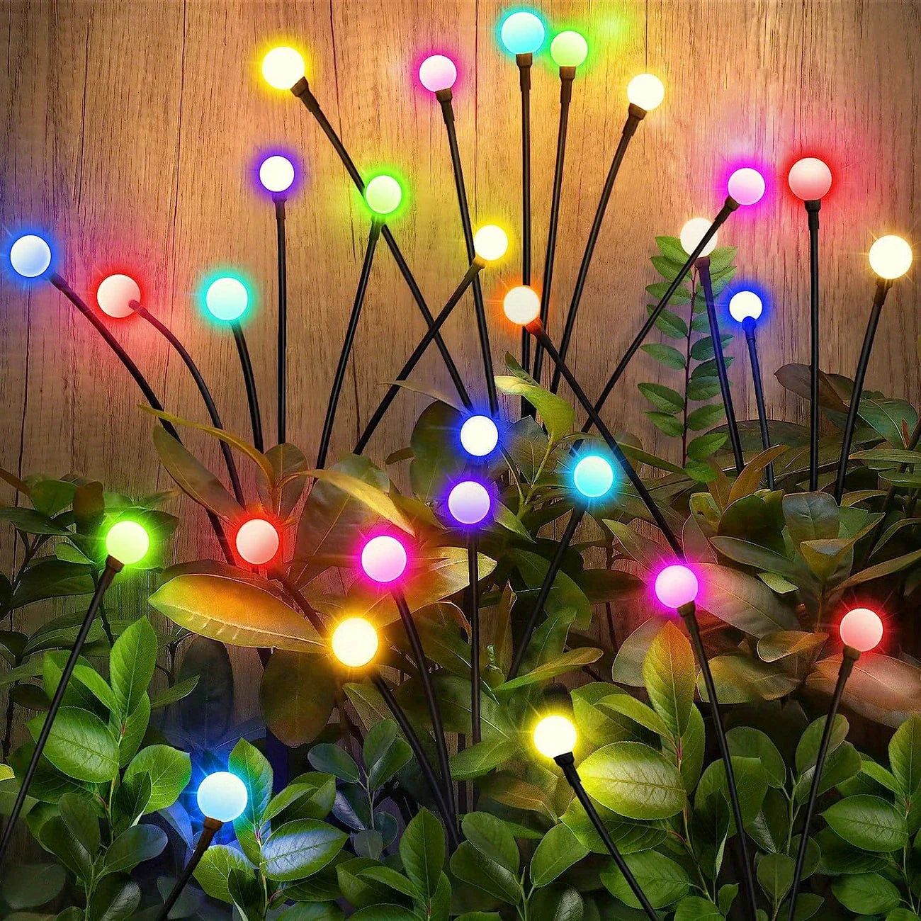 Solar LED Garden Lights with Adjustable Spheres – Waterproof Outdoor Lighting for Flower Beds and Walkways