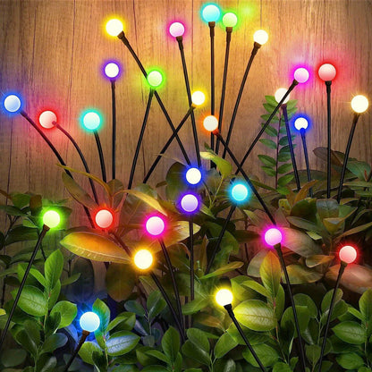 Solar LED Garden Lights with Adjustable Spheres – Waterproof Outdoor Lighting for Flower Beds and Walkways