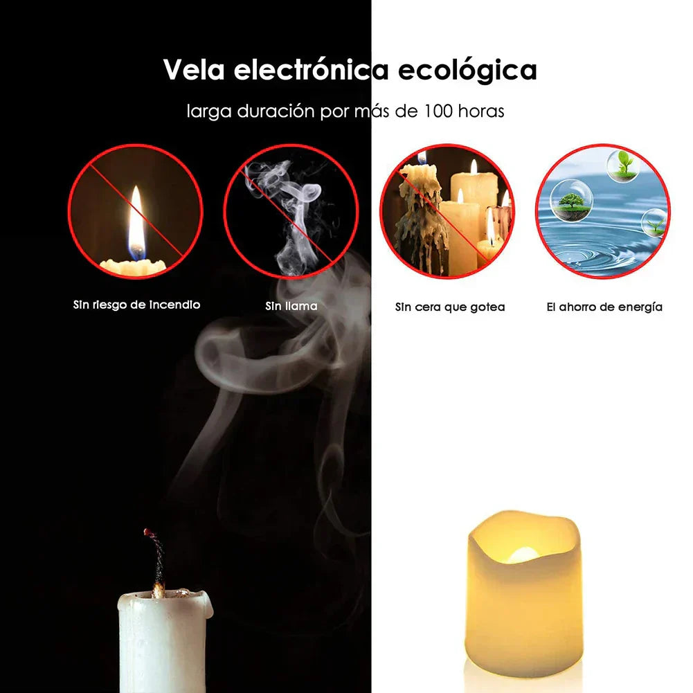Battery-Operated LED Tea Lights – Warm White Flicker