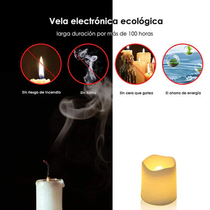 Battery-Operated LED Tea Lights – Warm White Flicker