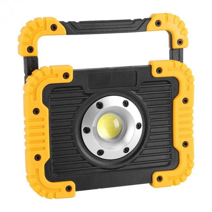 Rechargeable LED Floodlight for Construction - Portable Work Light with USB and Durable Cover