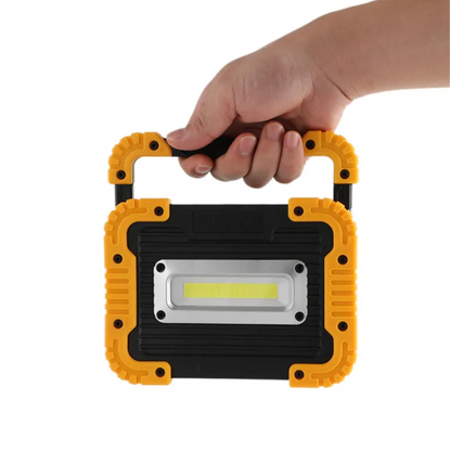 Rechargeable LED Floodlight for Construction - Portable Work Light with USB and Durable Cover