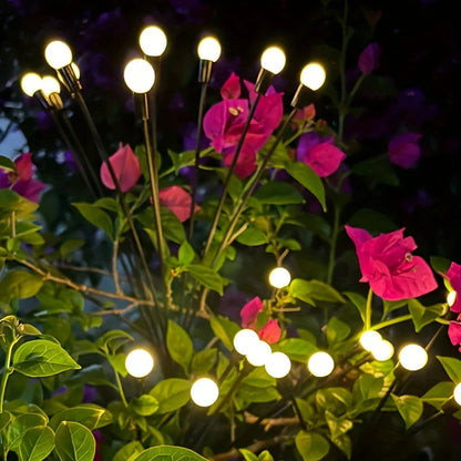 Solar LED Garden Lights with Adjustable Spheres – Waterproof Outdoor Lighting for Flower Beds and Walkways