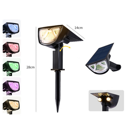 Solar LED Garden Spotlight – Outdoor Lighting with Solar Panel for Pathways and Yard