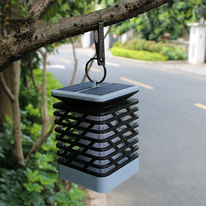 Solar LED Garden Lantern with Grooved Pattern – Stylish Outdoor Lighting for Garden and Patio