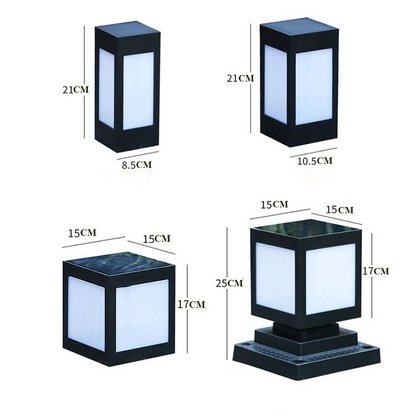 Solar LED Square Garden Lantern – Decorative Outdoor Lighting for Pathways and Patios